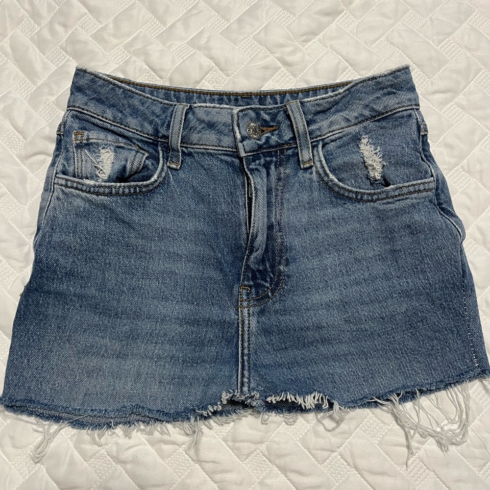 forever 21 mini jean skirt